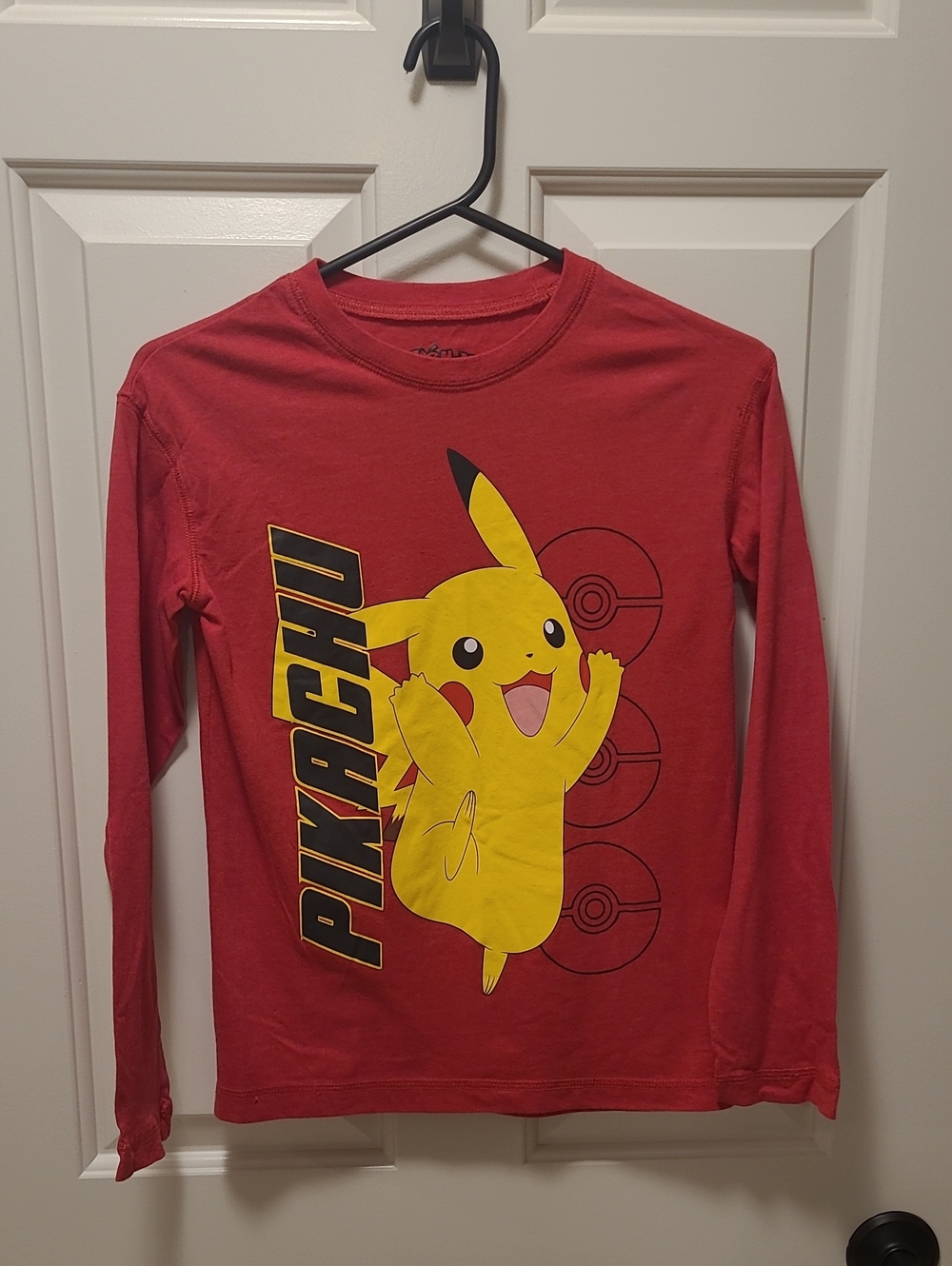 NWOT Pikachu Red Long-Sleeve Shirt - M